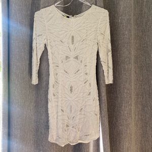 Parker black white sequin dress